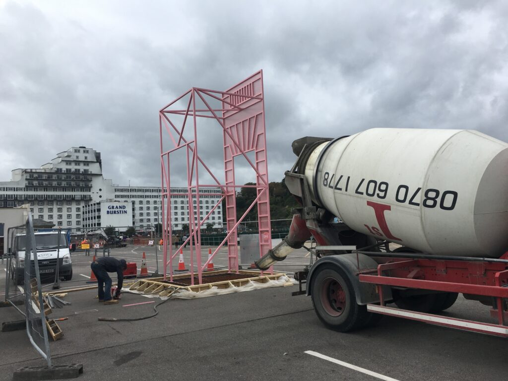 Welding completed for the Triannual Sculpture - Folkestone